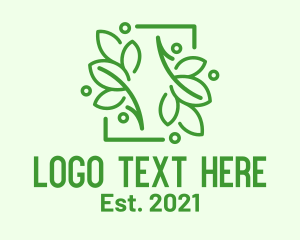 Non Profit - Natural Leaf Frame logo design