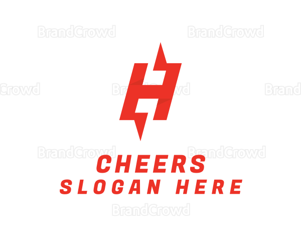 Modern Red Letter H Logo