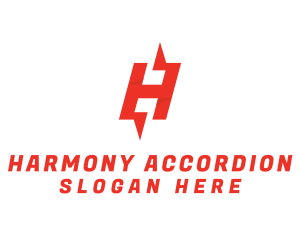 Modern Red Letter H logo design