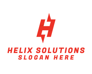 Modern Red Letter H logo design