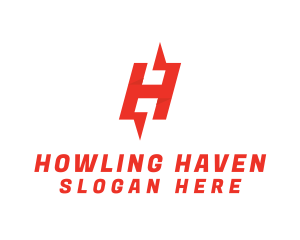 Modern Red Letter H logo design