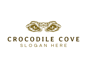 Crocodile - Wild Crocodile Eyes logo design