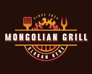 BBQ Fire Grill logo design