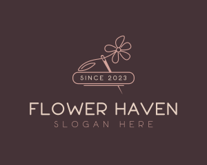 Flower Fashion Seamstress logo design