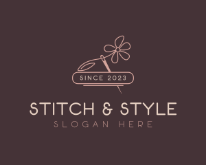 Flower Fashion Seamstress logo design