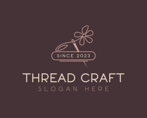 Stitching - Flower Fashion Seamstress logo design