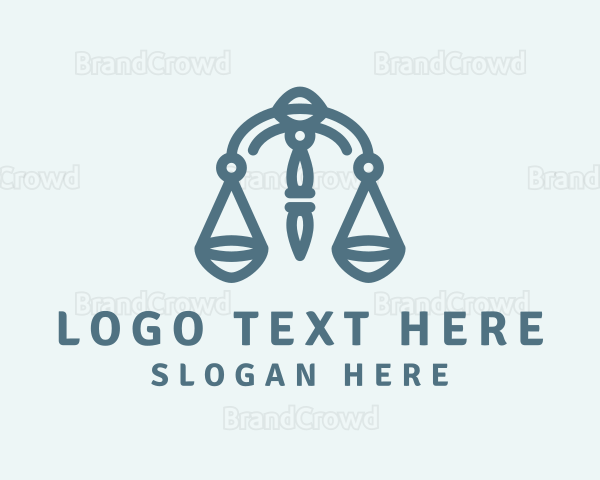 Blue Legal Lawyer Logo