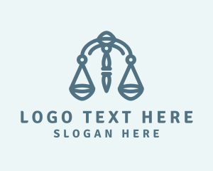 Notary - Blue Legal Lawyer logo design