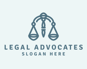 Blue Legal Lawyer logo design
