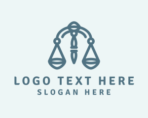 Blue Legal Lawyer Logo