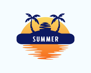 Summer Island Beach logo design