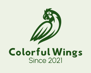 Green Wild Parrot logo design