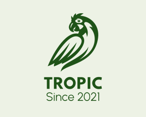 Green Wild Parrot logo design