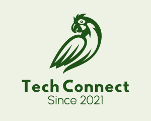 Tropical Bird - Green Wild Parrot logo design