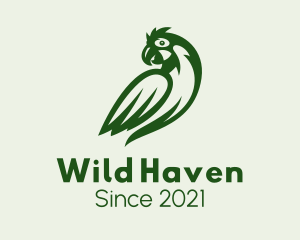 Green Wild Parrot logo design