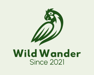 Green Wild Parrot logo design