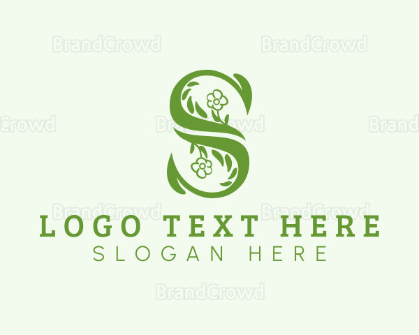 Eco Flower Letter S Logo
