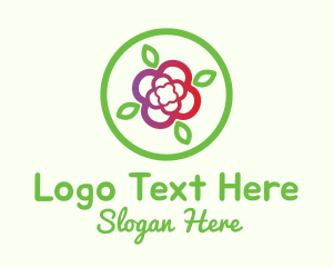 Organic - Circle Flower Leaf logo design