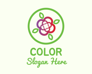 Circle Flower Leaf Logo
