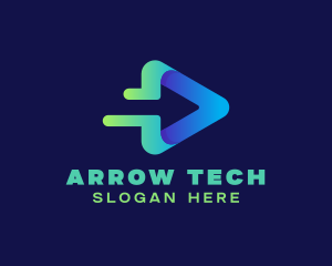 Arrow Cursor Media Player logo design