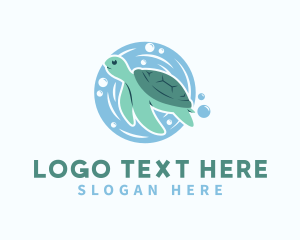 Sea - Aquatic Sea Turtle logo design