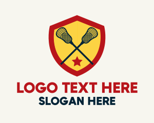 Racket - Lacrosse Team Player logo design