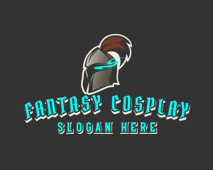 Cosplay - Knight Helmet Gaming logo design