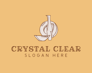 Glassware - Ceramic Pottery Kitchenware logo design