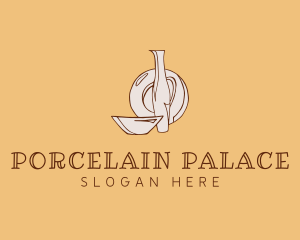 Porcelain - Ceramic Pottery Kitchenware logo design