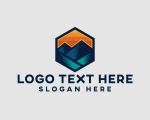 Volcano - Camping Mountain Travel logo design