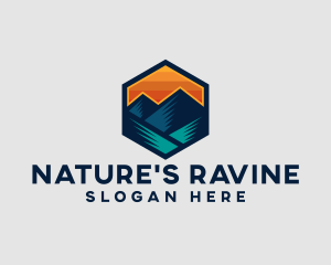 Ravine - Camping Mountain Travel logo design