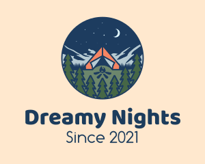 Forest Night Camp logo design