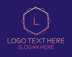 Gradient Hexagon Digital Letter Logo