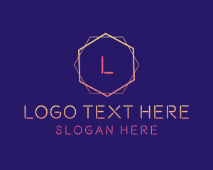 Pink Hexagon - Geometric Hexagon Digital Agency logo design