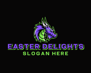 Electric Dragon Gamer logo design