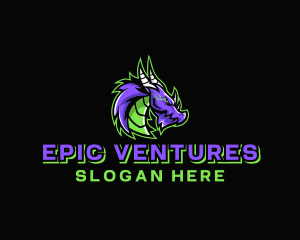 Epic - Electric Dragon Gamer logo design