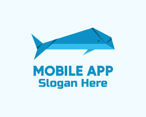 Blue Whale Origami Logo