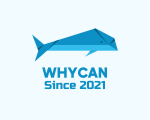 Blue - Blue Whale Origami logo design