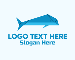 Blue Whale Origami Logo