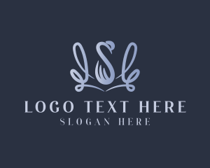 Massage - Luxury Bird Swan logo design