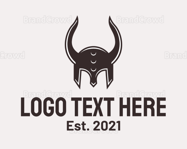 Medieval Viking Helmet Logo