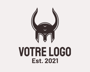 Streamer - Medieval Viking Helmet logo design