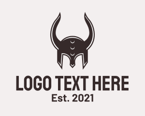 Online Games - Medieval Viking Helmet logo design