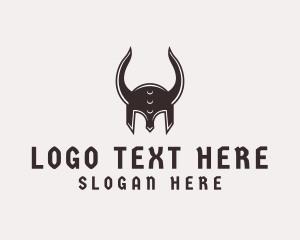 Minimalist - Norse Viking Helmet logo design