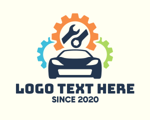 Car Mechanic - Automobile Wrench Gears logo design