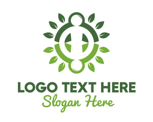 Farming - Green Leaves People logo design