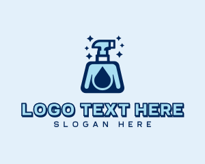 Tools - Clean Spray Bottle Droplet logo design