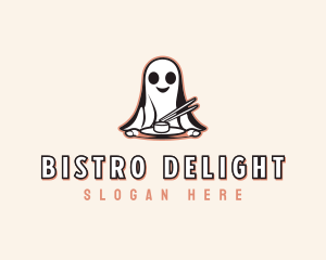 Ghost Chopsticks Cuisine logo design