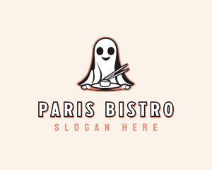 Ghost Chopsticks Cuisine logo design