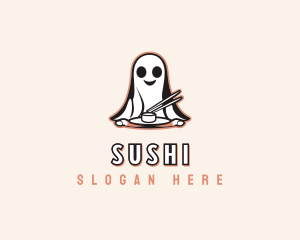 Ghost Chopsticks Cuisine logo design